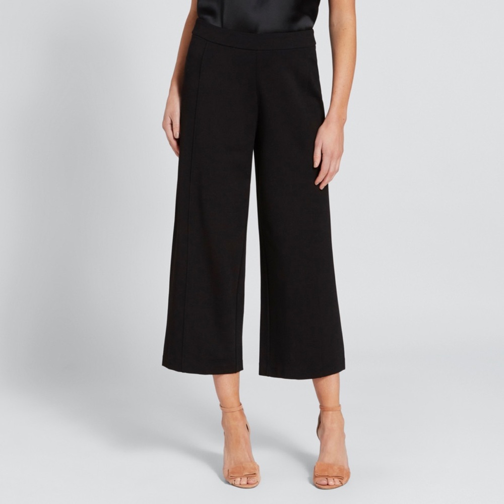 Catherinegee NWT Silk Linen Blend Culotes in Black Size 0